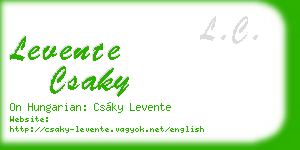 levente csaky business card