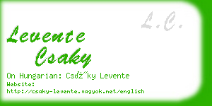 levente csaky business card